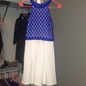 Blue and white nice dress